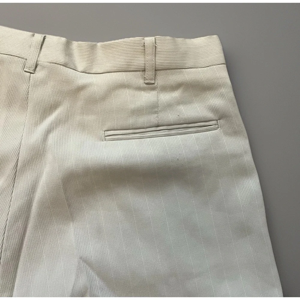 Smokey Joes Dress Pants Mens 34L Blue Pleated Wide Leg Cuffed Logo VINTAGE